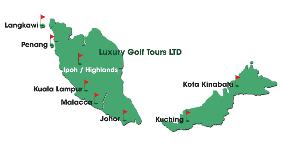 Malaysia Golf Map