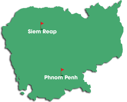 Cambodia Golf Map