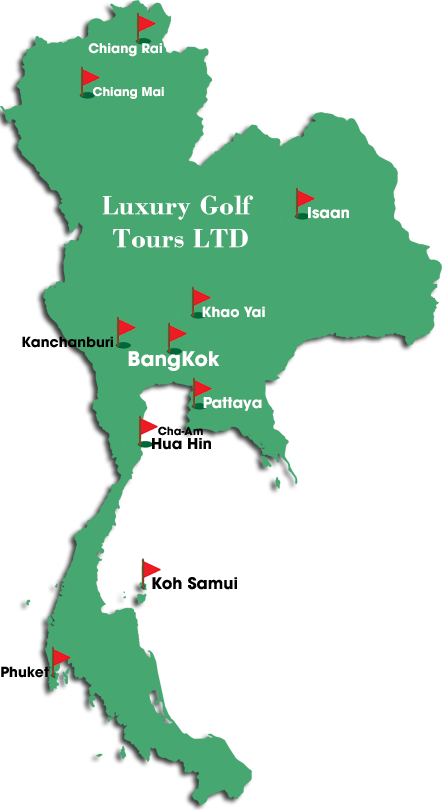 Thailand Golf Map